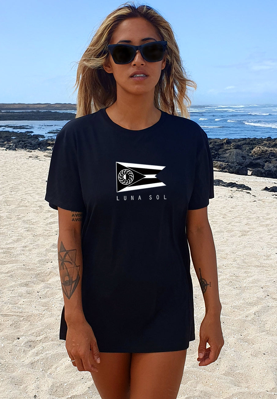 BLACK LUNA SOL WOMENS T-SHIRT BLACK