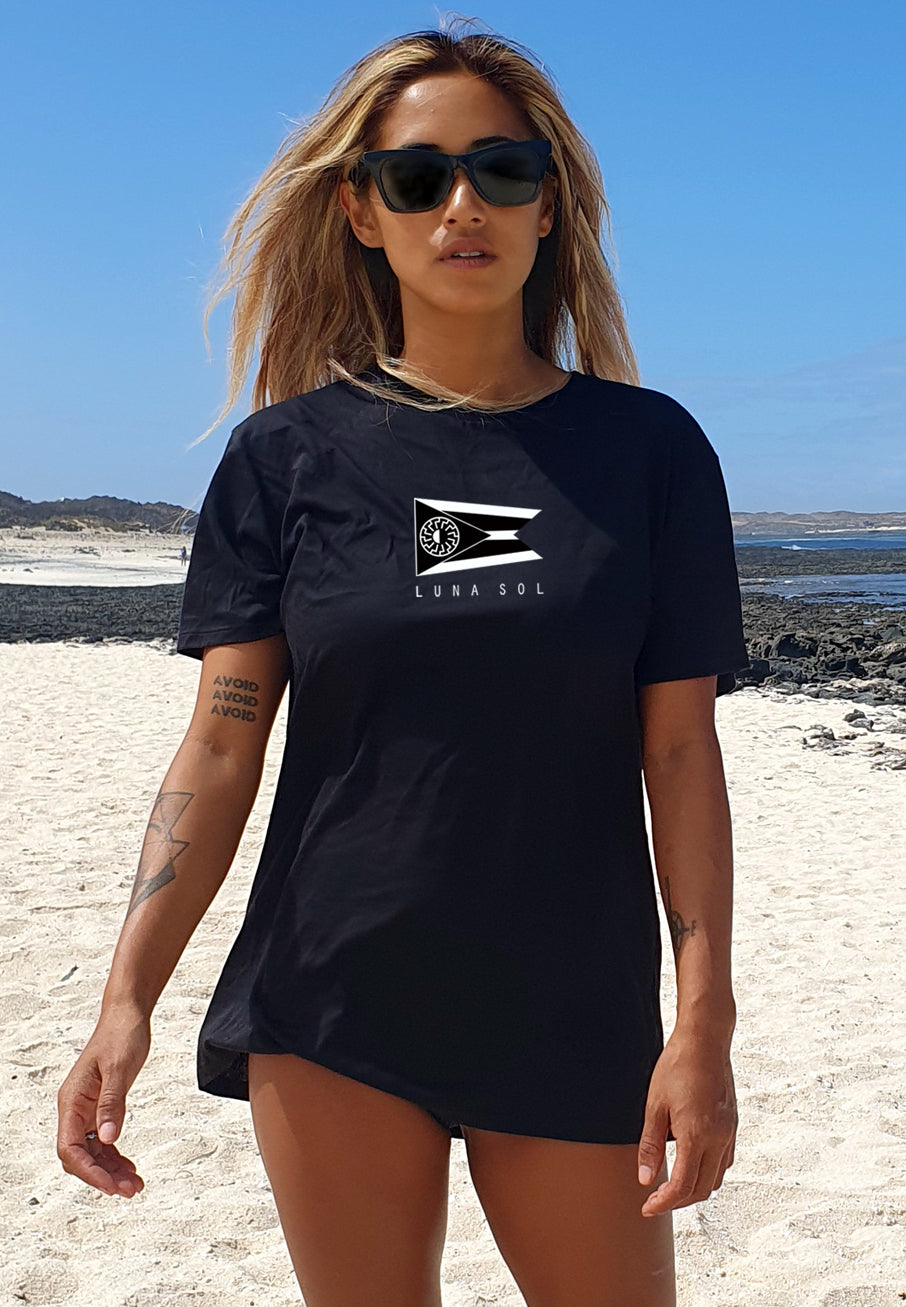 BLACK LUNA SOL WOMENS T-SHIRT BLACK