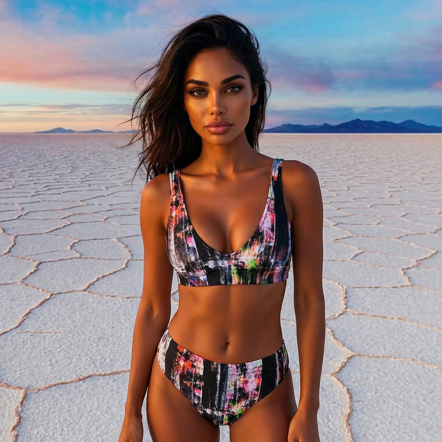 BLACK RAIN high-waisted bikini