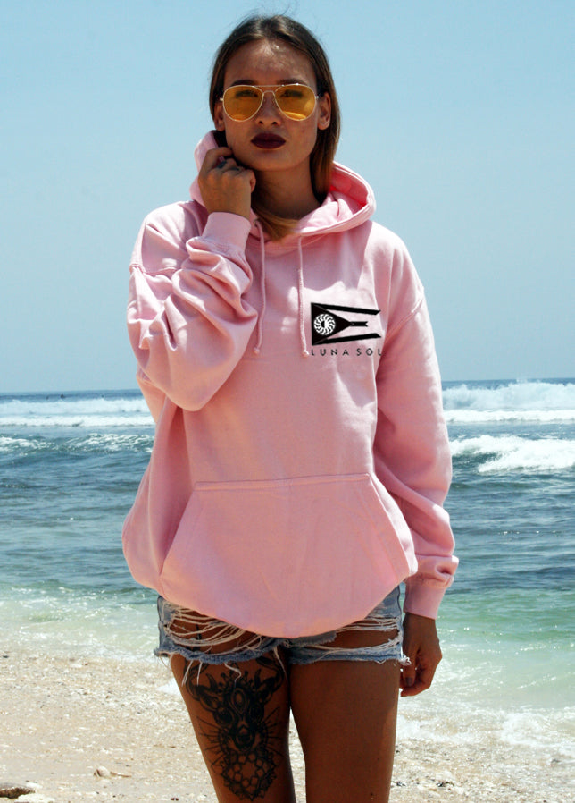BLACK LUNA SOL HOODIE WOMENS PINK