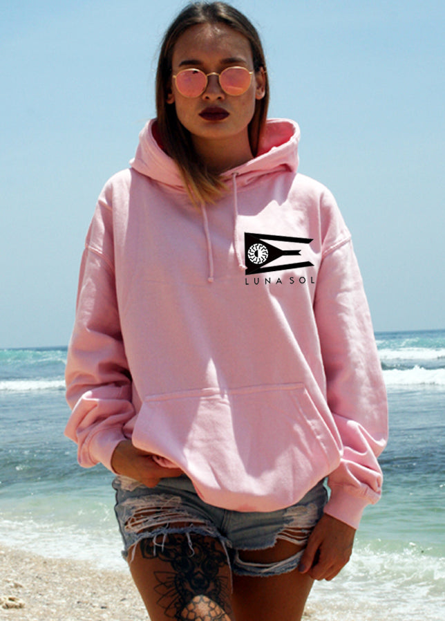 BLACK LUNA SOL HOODIE WOMENS PINK