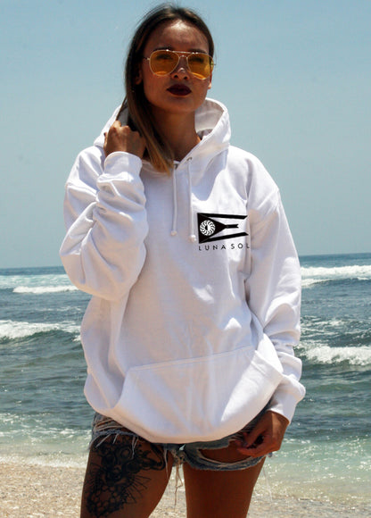BLACK LUNA SOL HOODIE WOMENS WHITE