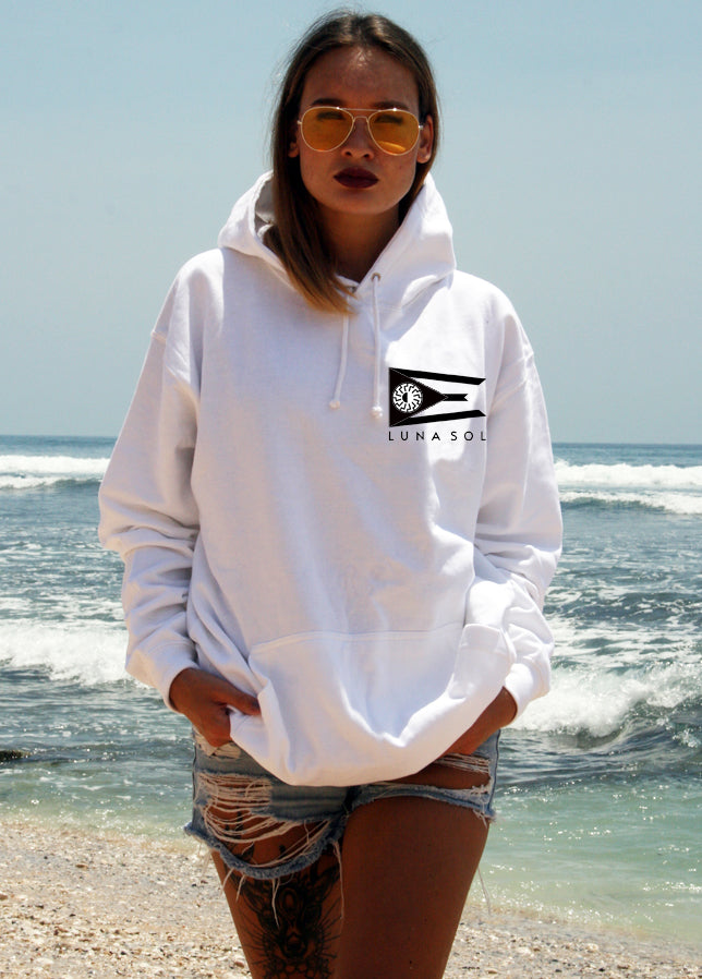 BLACK LUNA SOL HOODIE WOMENS WHITE